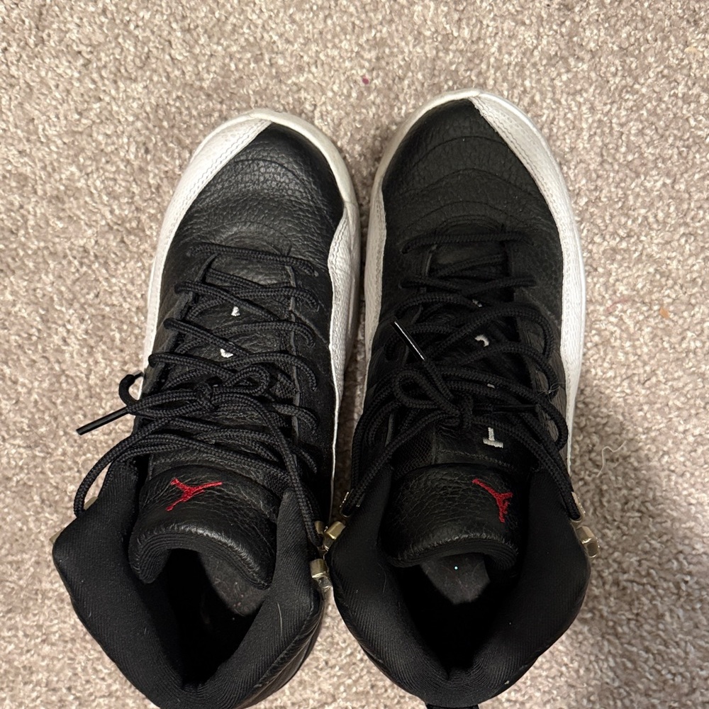Jordan Men's Black and White High-Top Sneakers